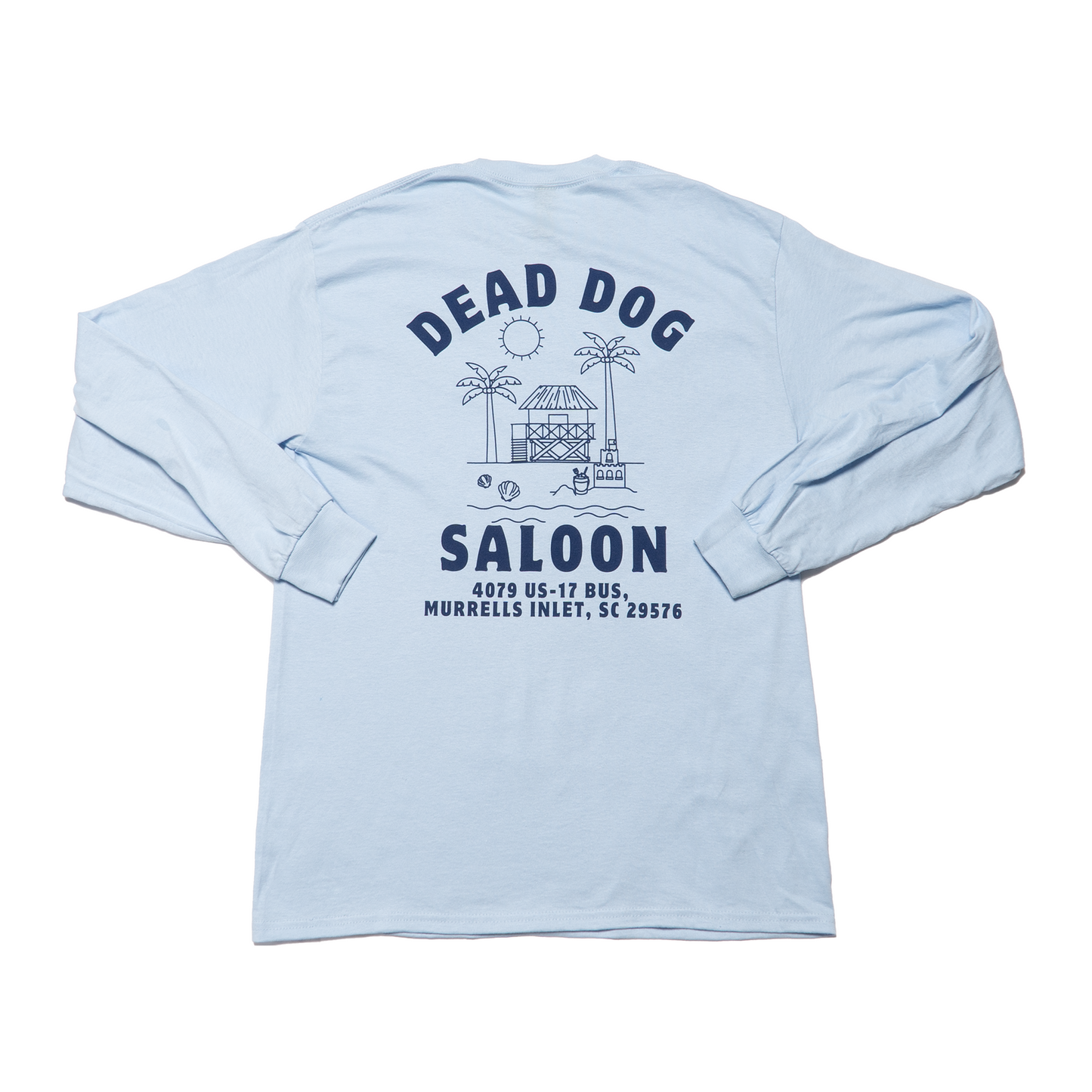 Light Blue Beach Shack Longsleeve Tee