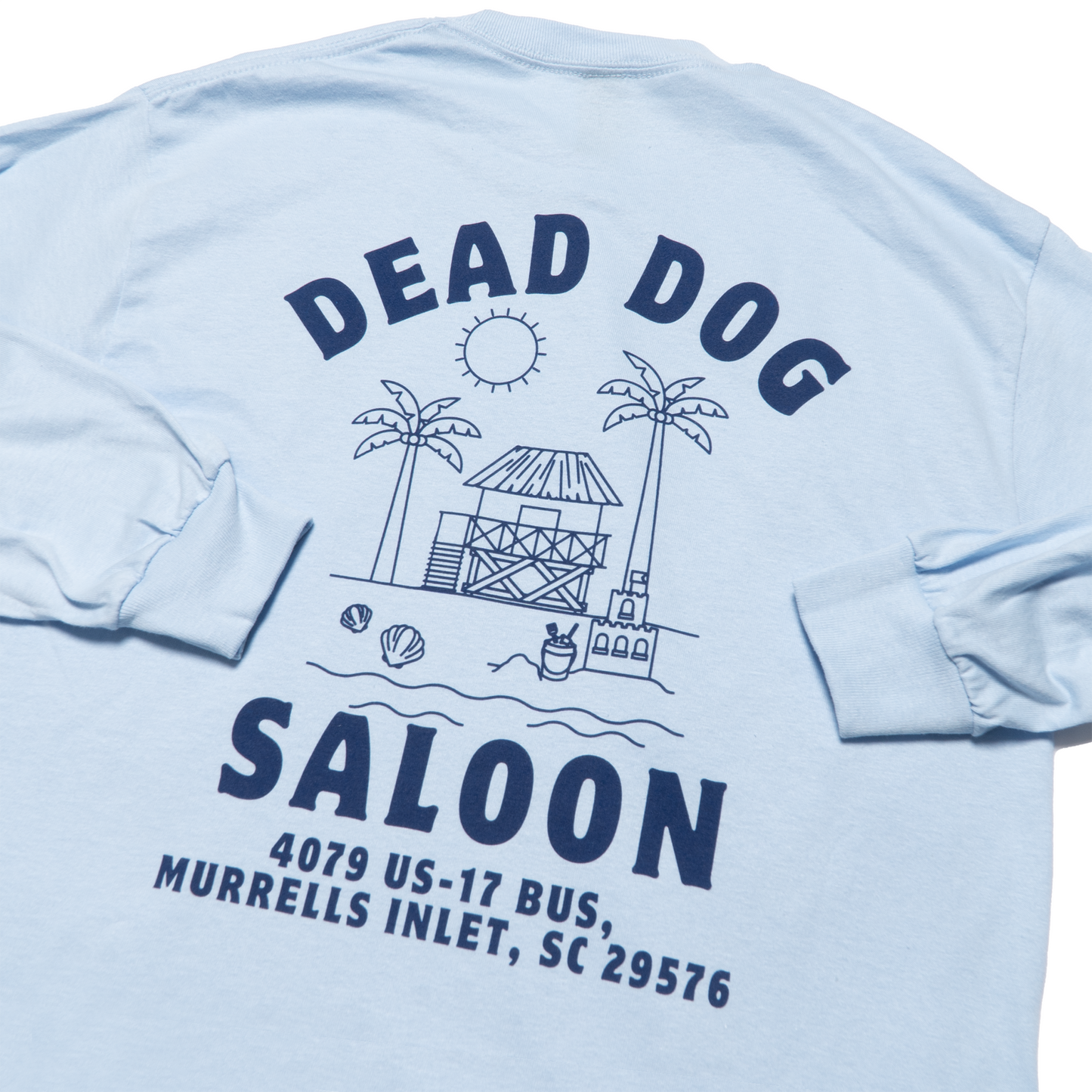 Light Blue Beach Shack Longsleeve Tee