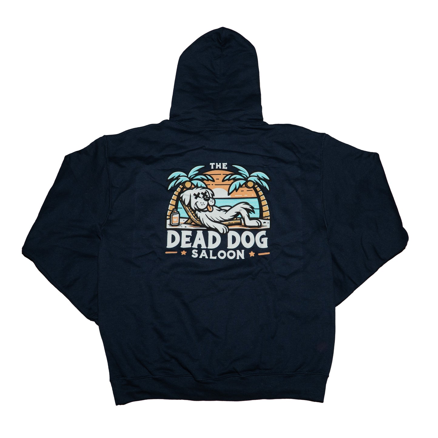 Lounging Dog Hoodie- Navy