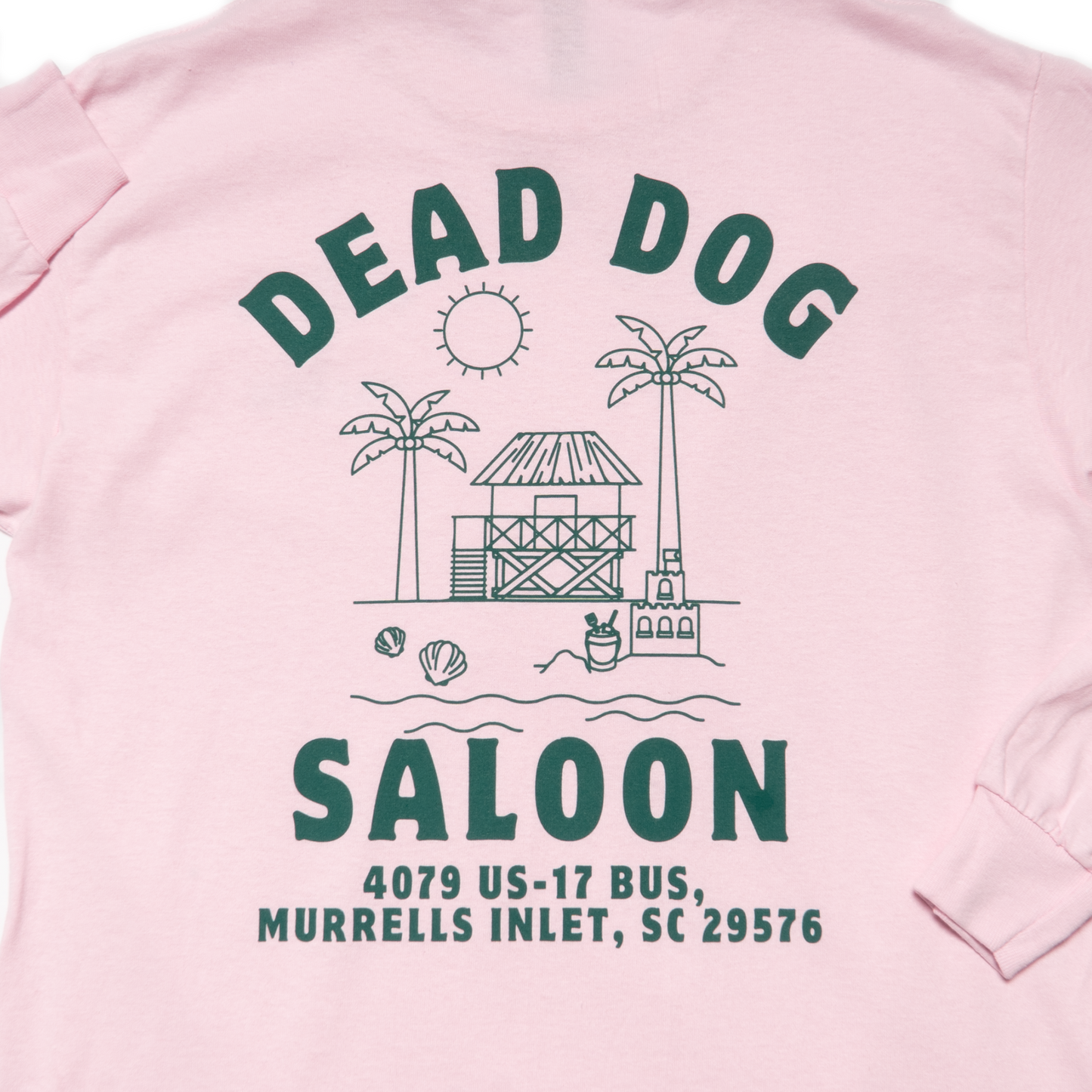 Pink Beach Shack Longsleeve Tee