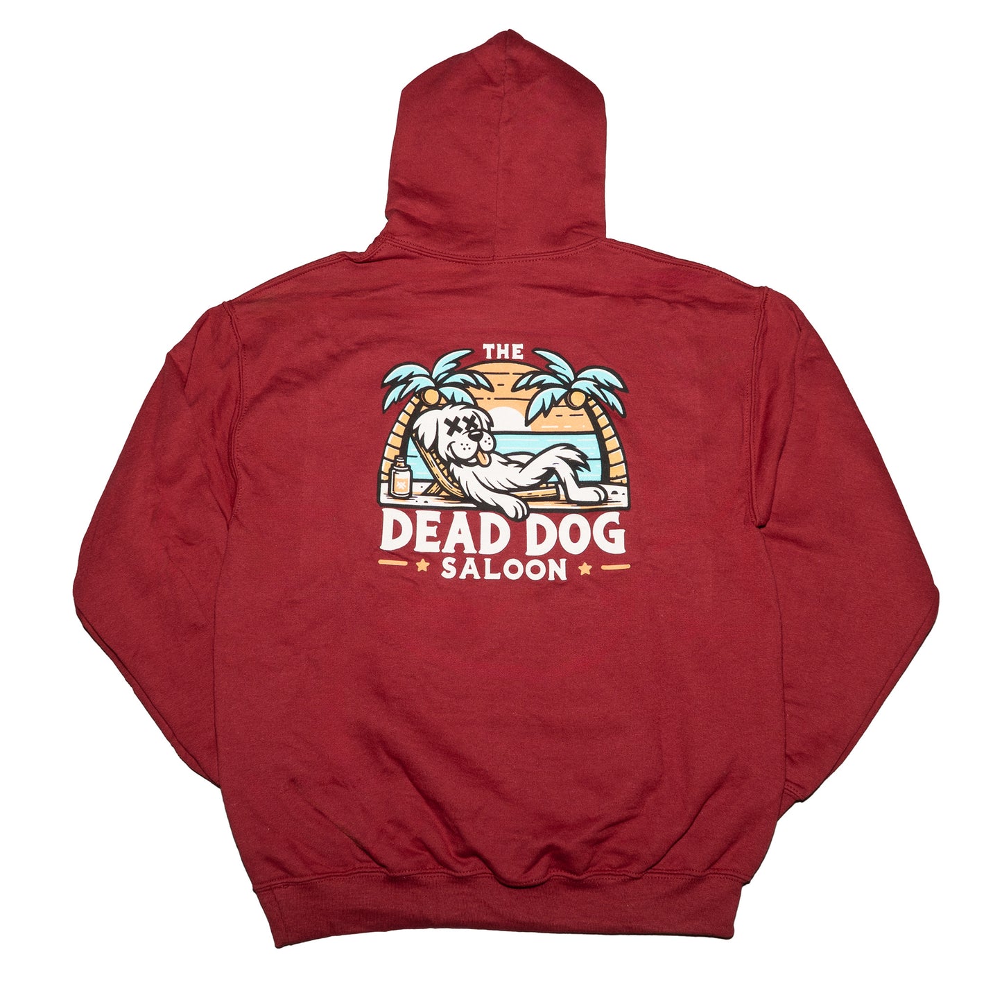 Lounging Dog Hoodie- Garnet
