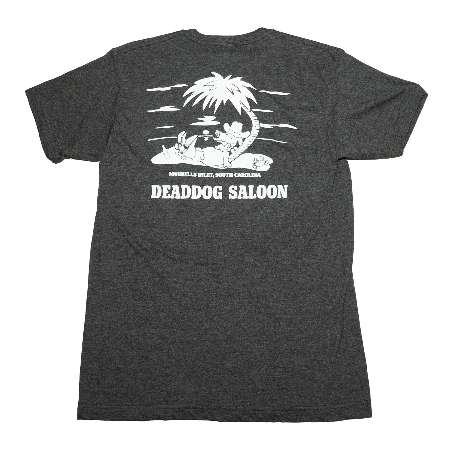 Island Dog Tee- Heather Graphite
