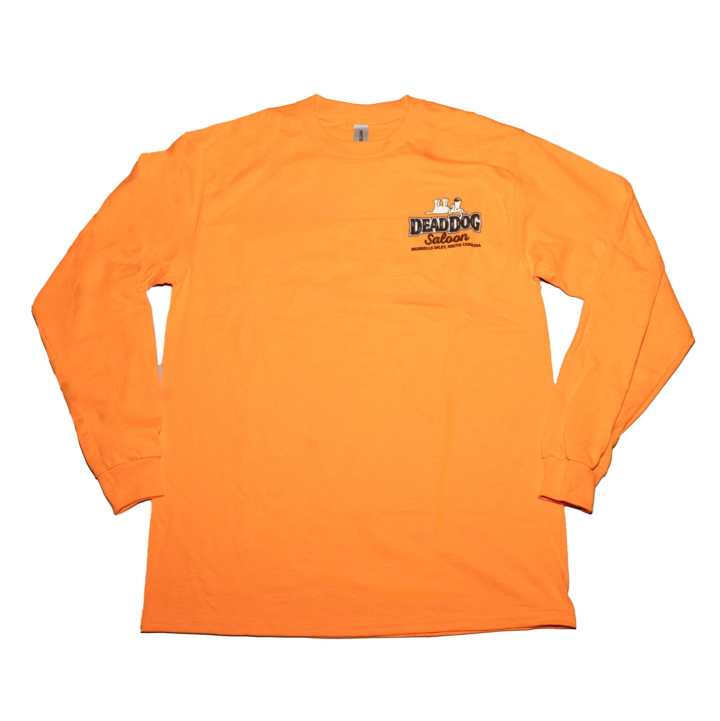 Four Paws Up Classic Long Sleeve Tee- Safety Orange